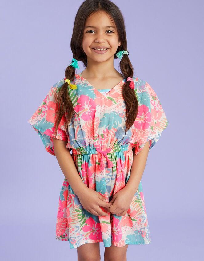 accessorize Girls Tropical Print Kaftan Multi