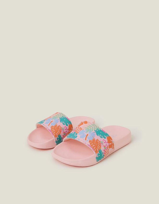 Accessorize Girls Tropical Print Sliders Multi