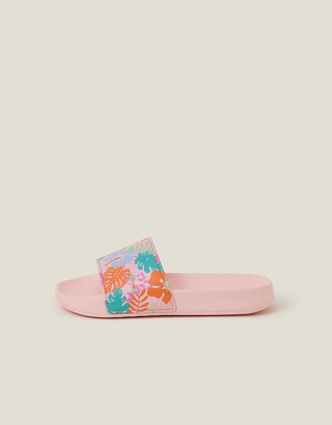 Accessorize Girls Tropical Print Sliders Multi