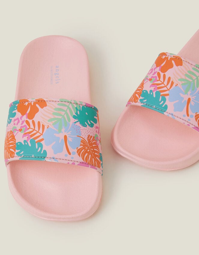 Accessorize Girls Tropical Print Sliders Multi