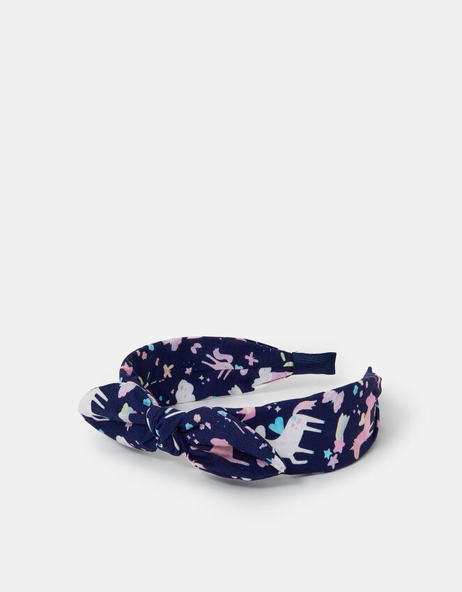 Accessorize Girls Unicorn Print Bow Headband