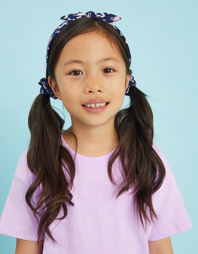 accessorize Girls Unicorn Print Bow Headband