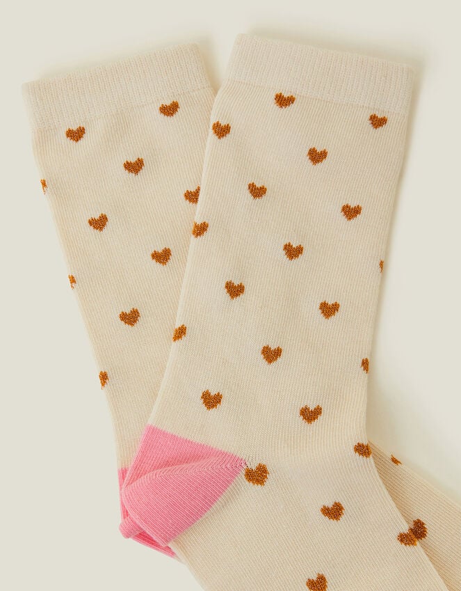 Accessorize Glitter Heart Socks