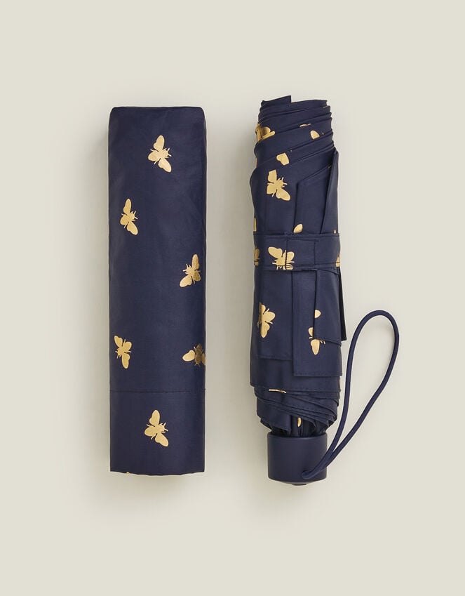 accessorize Golden Bee Print Umbrella