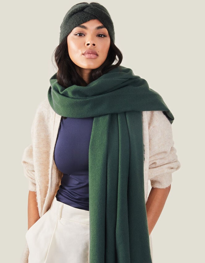 Accessorize Grace Super-Soft Blanket Scarf Green