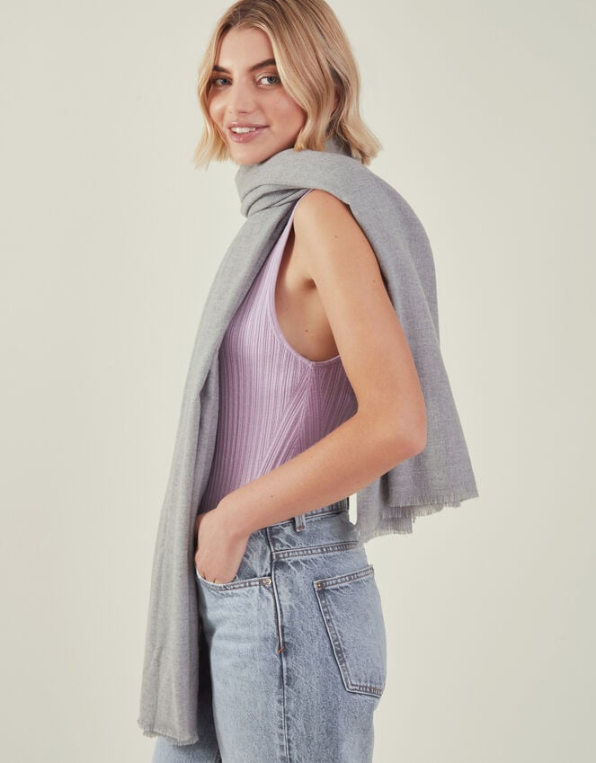 accessorize Grace Super-Soft Blanket Scarf Grey