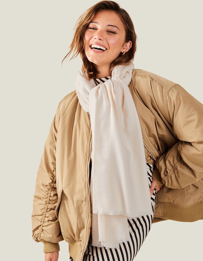 Accessorize Grace Super-Soft Blanket Scarf Natural