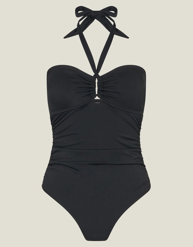 Accessorize Halter Bandeau Shaping Swimsuit Black