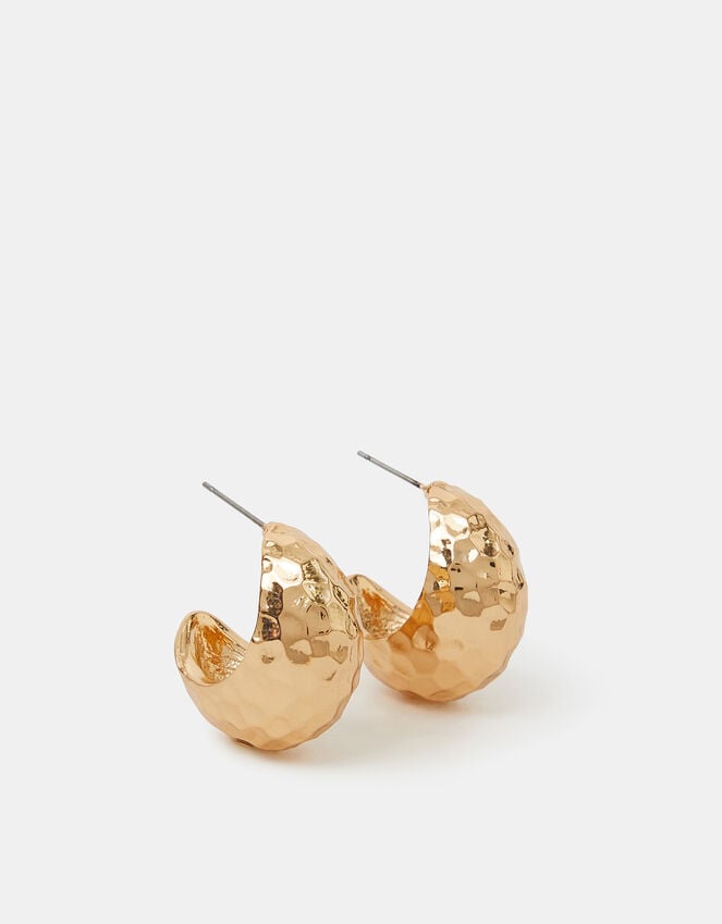 Accessorize Hammered Crescent Hoop Earrings