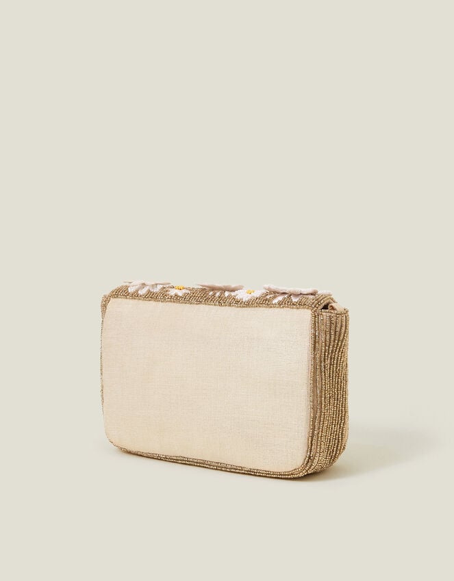 Accessorize Hand-Beaded 3D Floral Clutch Bag