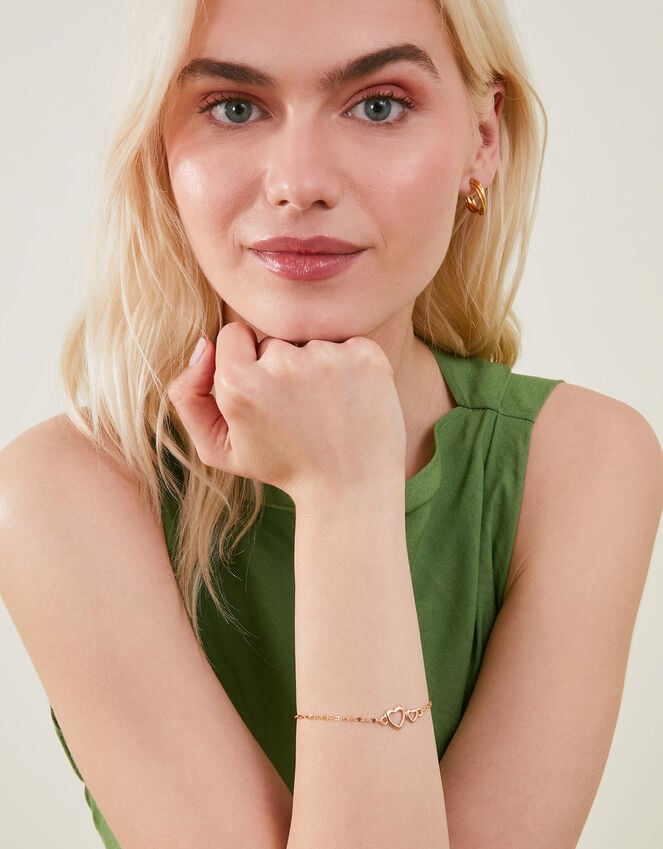 Accessorize Heart Links Bracelet