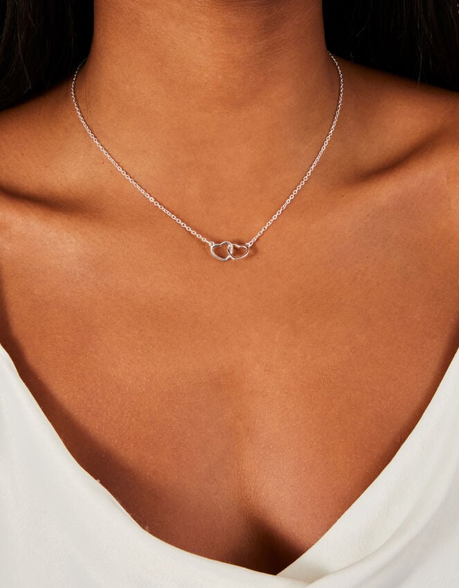 Accessorize Heart Links Pendant Necklace
