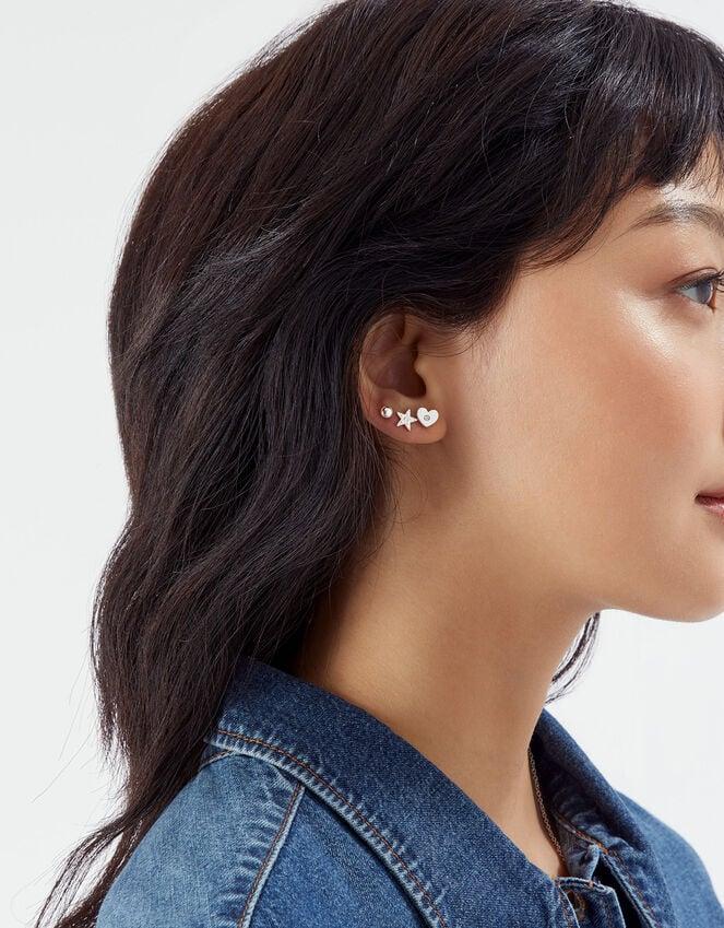 Accessorize Heart Stud Earrings Set Of Three