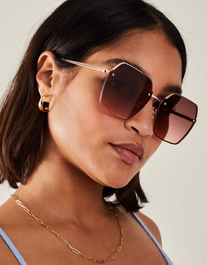Accessorize Hexagonal Ombre Sunglasses