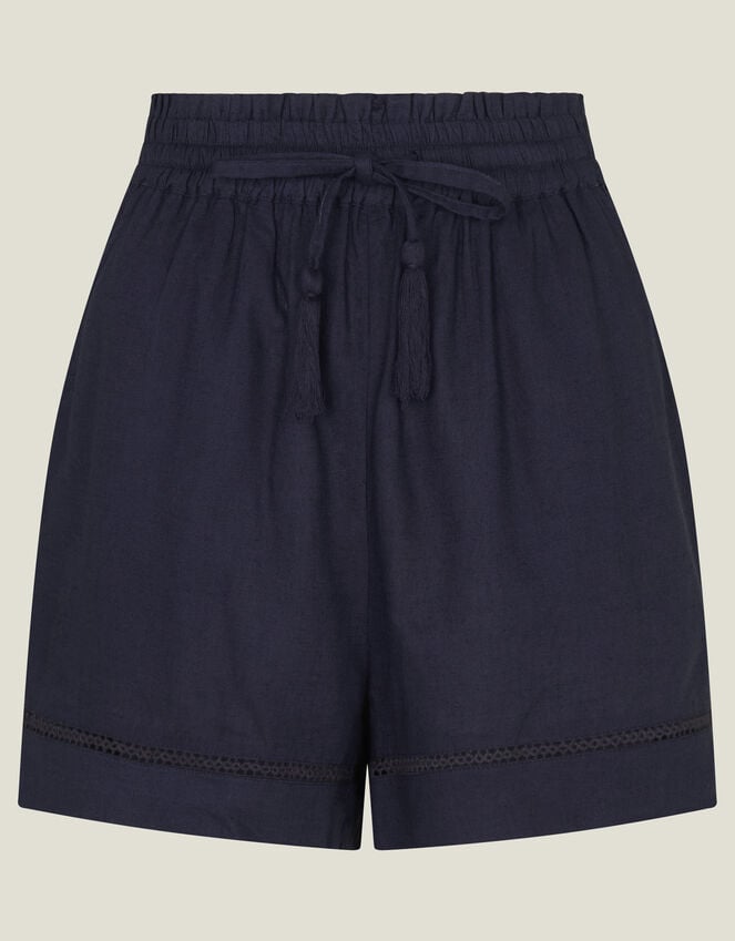Accessorize High Waist Beach Shorts Blue