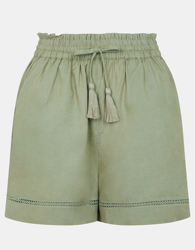 Accessorize High Waist Beach Shorts Green