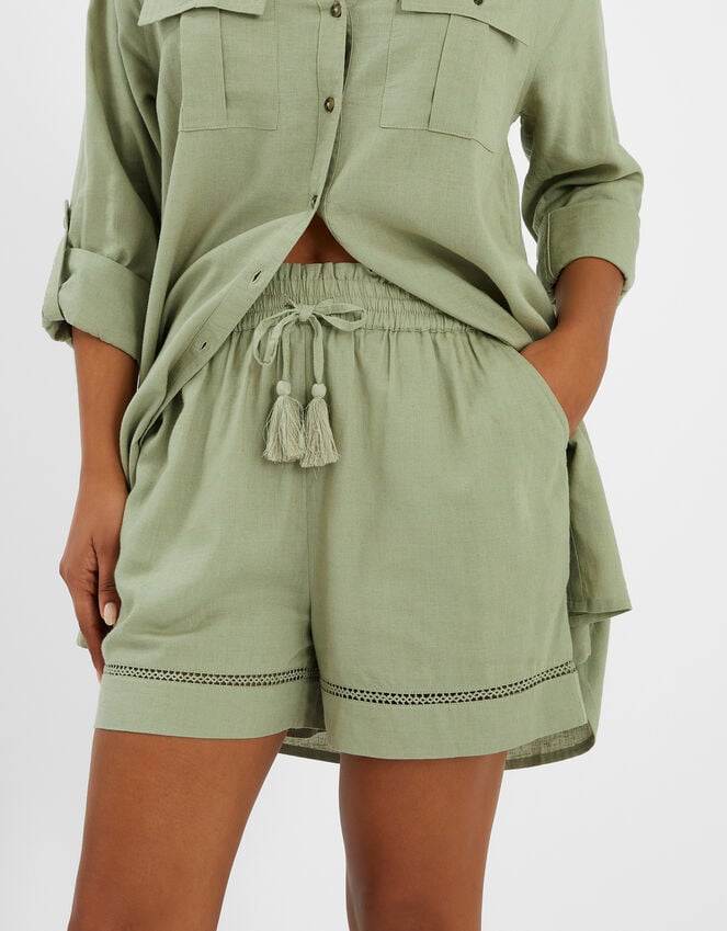 accessorize High Waist Beach Shorts Green