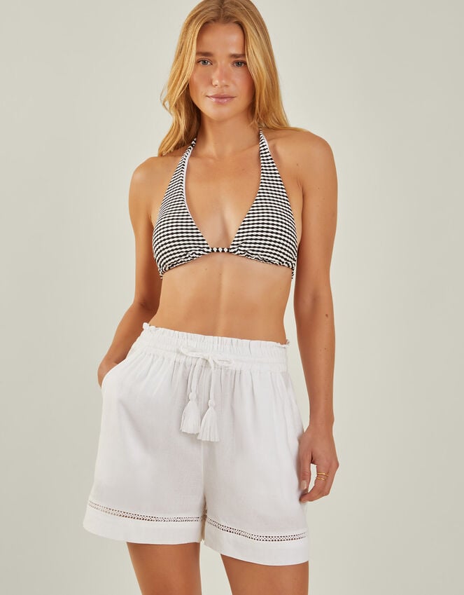 accessorize High Waist Beach Shorts White