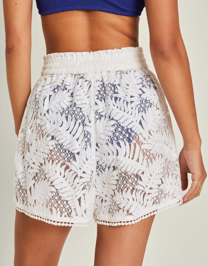 Accessorize High Waist Lacy Palm Shorts Ivory