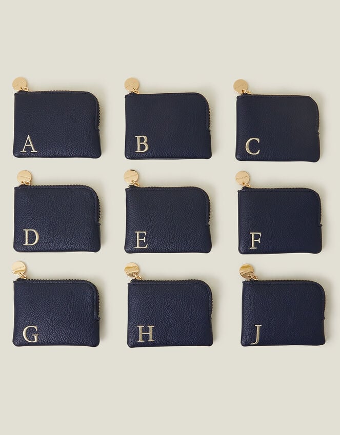 Accessorize Initial Coin Purse Blue