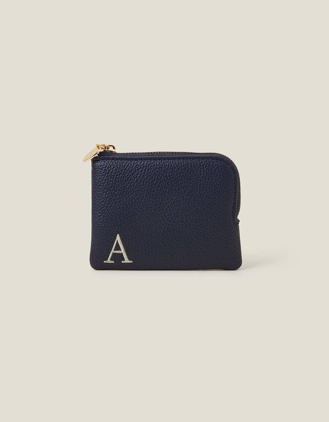 accessorize Initial Coin Purse Blue