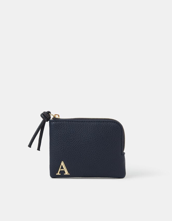 accessorize Initial Coin Purse Blue