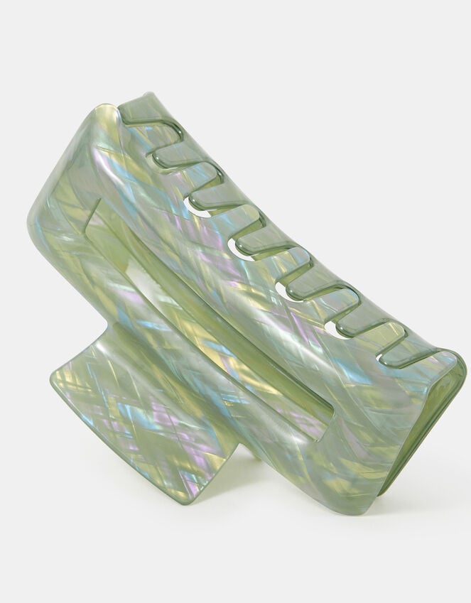 Accessorize Iridescent Resin Rectangular Claw Clip