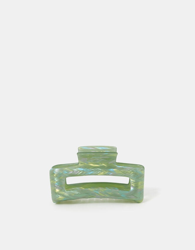 accessorize Iridescent Resin Rectangular Claw Clip