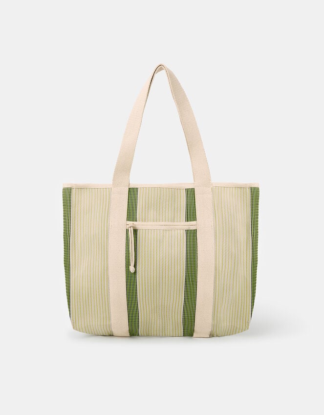 accessorize Irregular Stripe Pocket Tote Bag