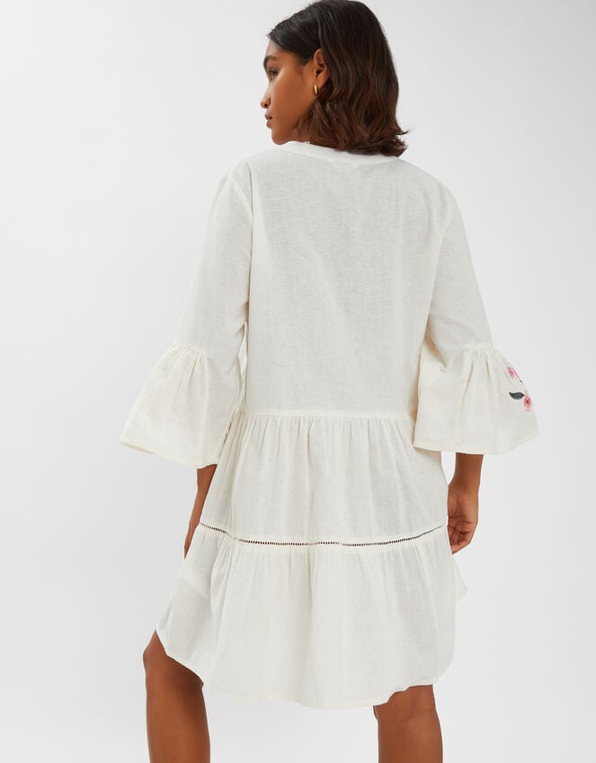 Accessorize Jasmine Embroidered Smock Dress White