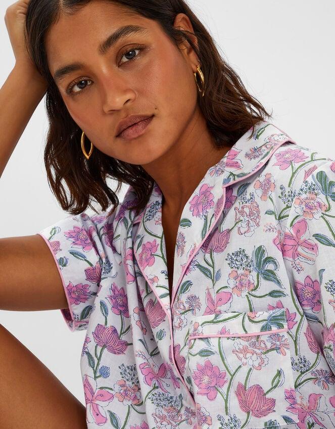 Accessorize Jasmine Floral Print Pyjama Set Pink