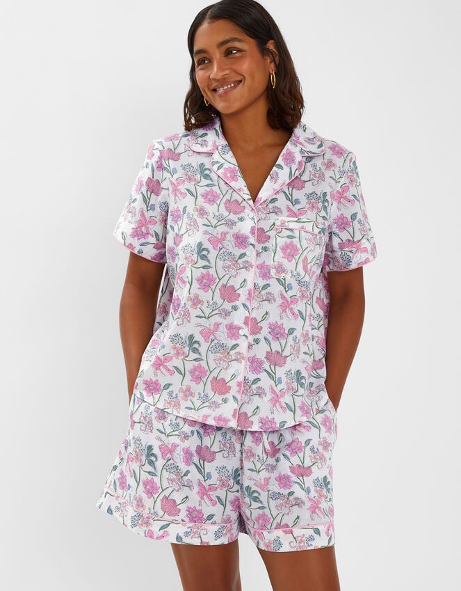 accessorize Jasmine Floral Print Pyjama Set Pink