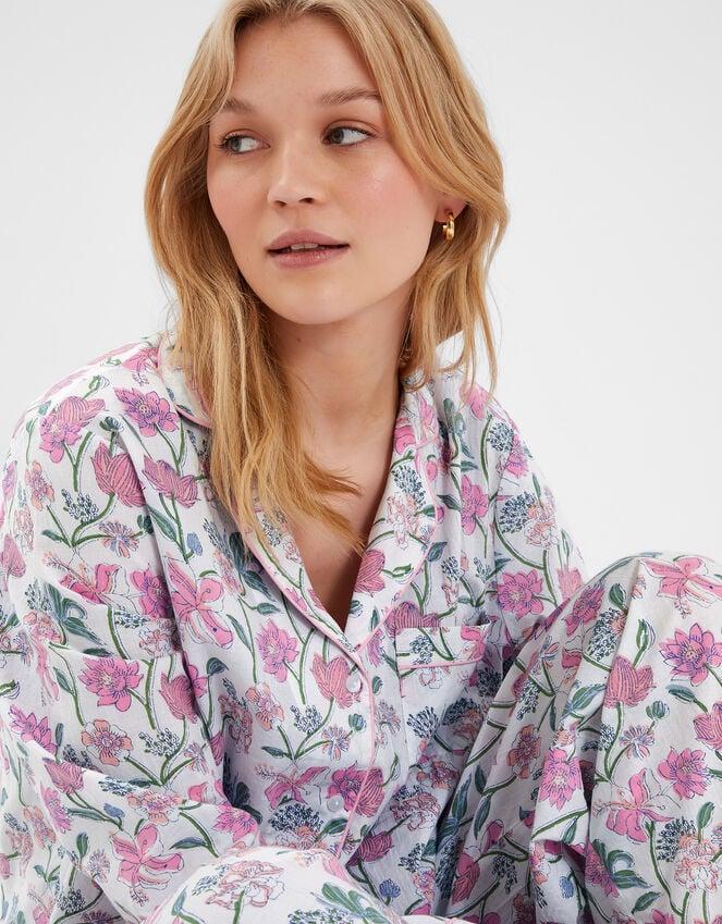 Accessorize Jasmine Print Long Pyjamas Set Pink