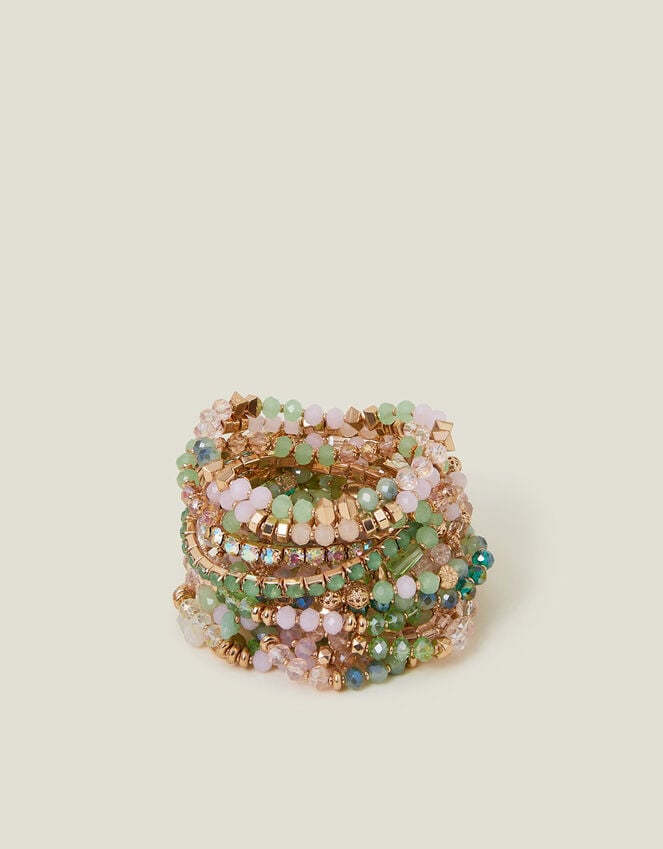 Accessorize Jewel Bead Stretch Bracelet Multipack