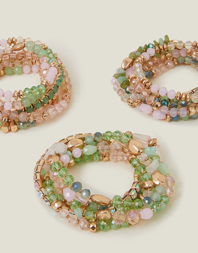 accessorize Jewel Bead Stretch Bracelet Multipack