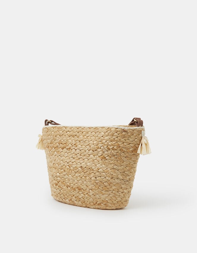 Accessorize Jute Fringe Crossbody Bag