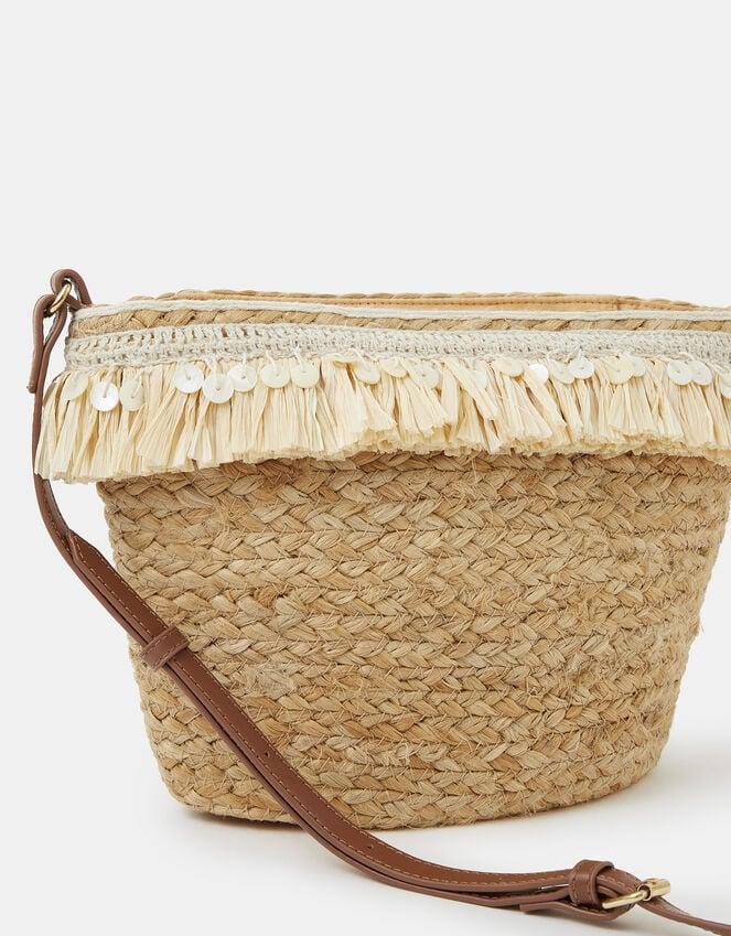 Accessorize Jute Fringe Crossbody Bag