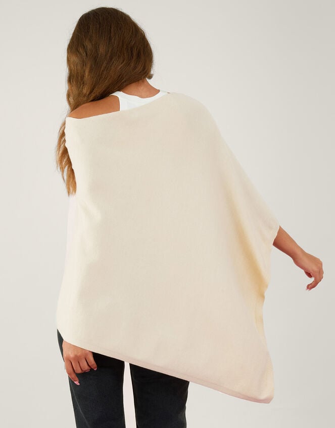 Accessorize Knit Poncho Cream