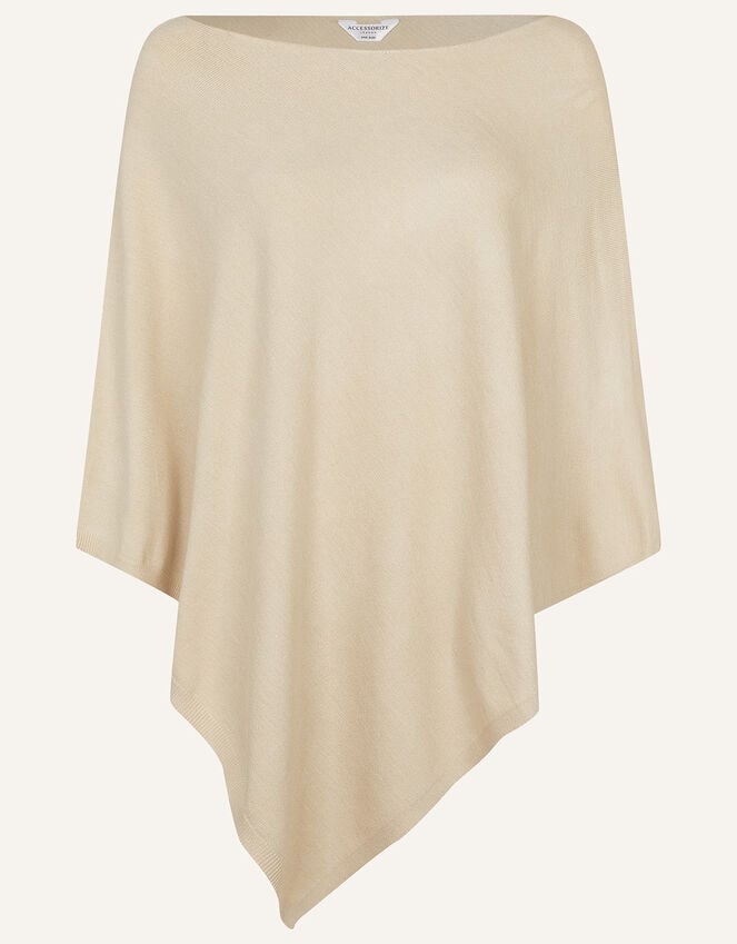 Accessorize Knit Poncho Cream
