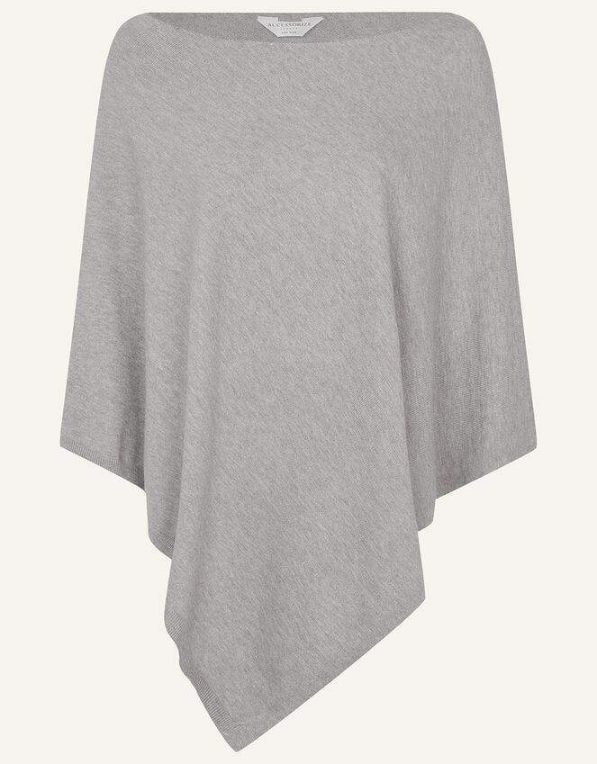 Accessorize Knit Poncho Grey