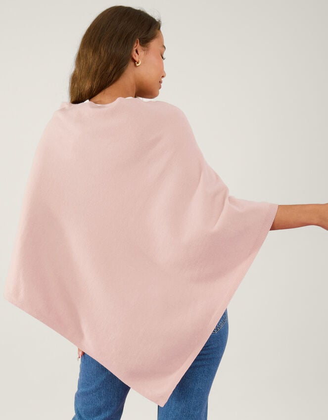 Accessorize Knit Poncho Pink