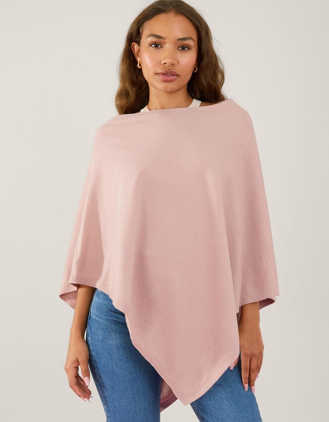 accessorize Knit Poncho Pink