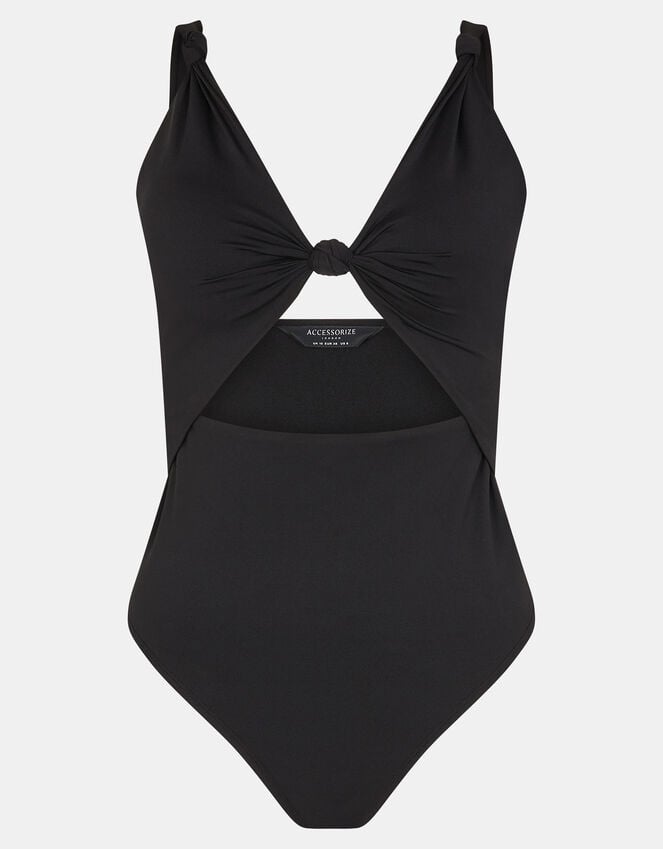 Accessorize Knot Cut-Out Swimsuit Black