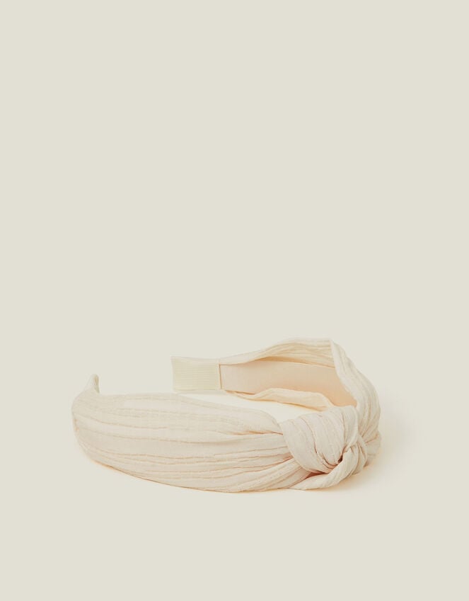 accessorize Knot Fabric Headband Cream