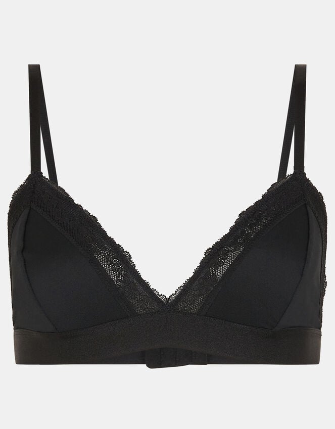 Accessorize Lace Trim Bralette Black