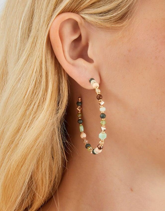 Accessorize Large Bead Hoop Earrings