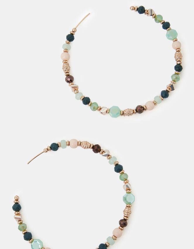 accessorize Large Bead Hoop Earrings