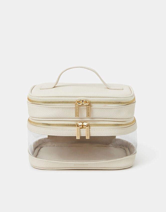 accessorize Large Clear Vanity Case