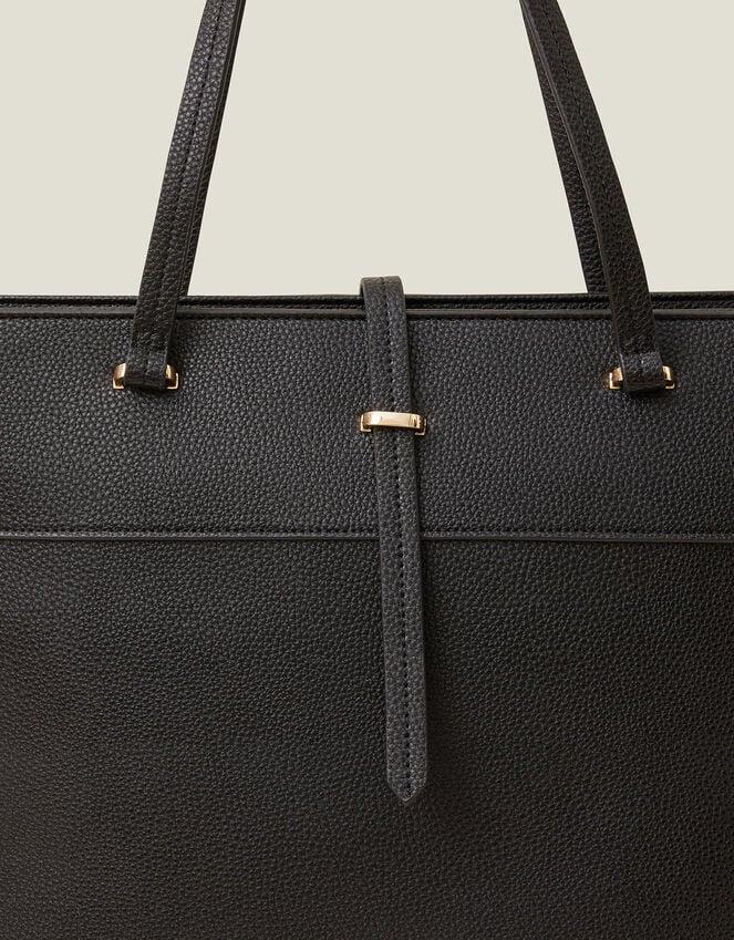 Accessorize Large Faux Leather Tote Bag Black