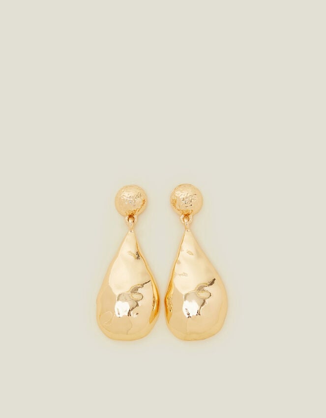 Accessorize Large Hammered Teardrop Earrings